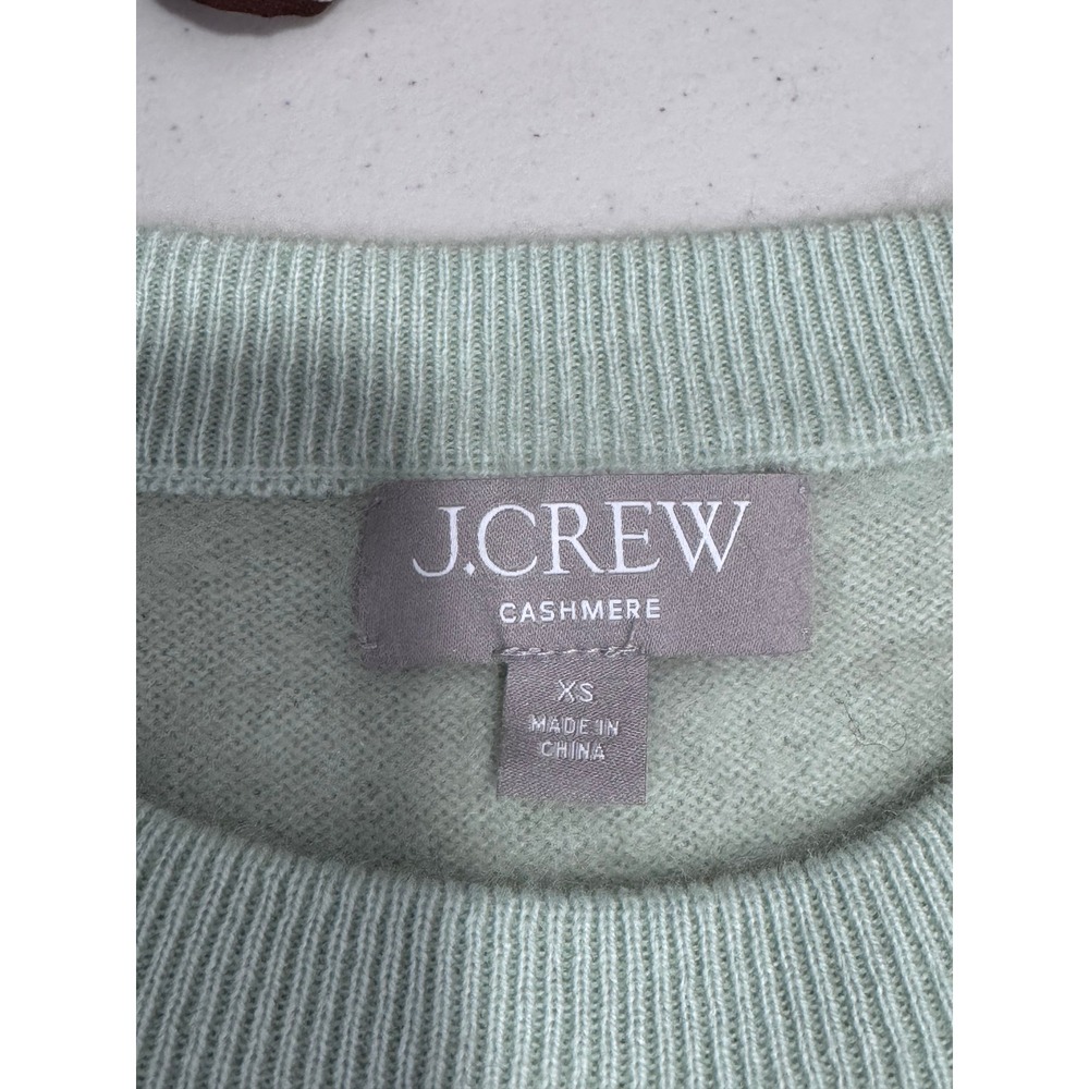J.Crew Dip-Dyed Brushed Cashmere Sweater Small Sea Mist Pine Green Size XS - Picture 3 of 6